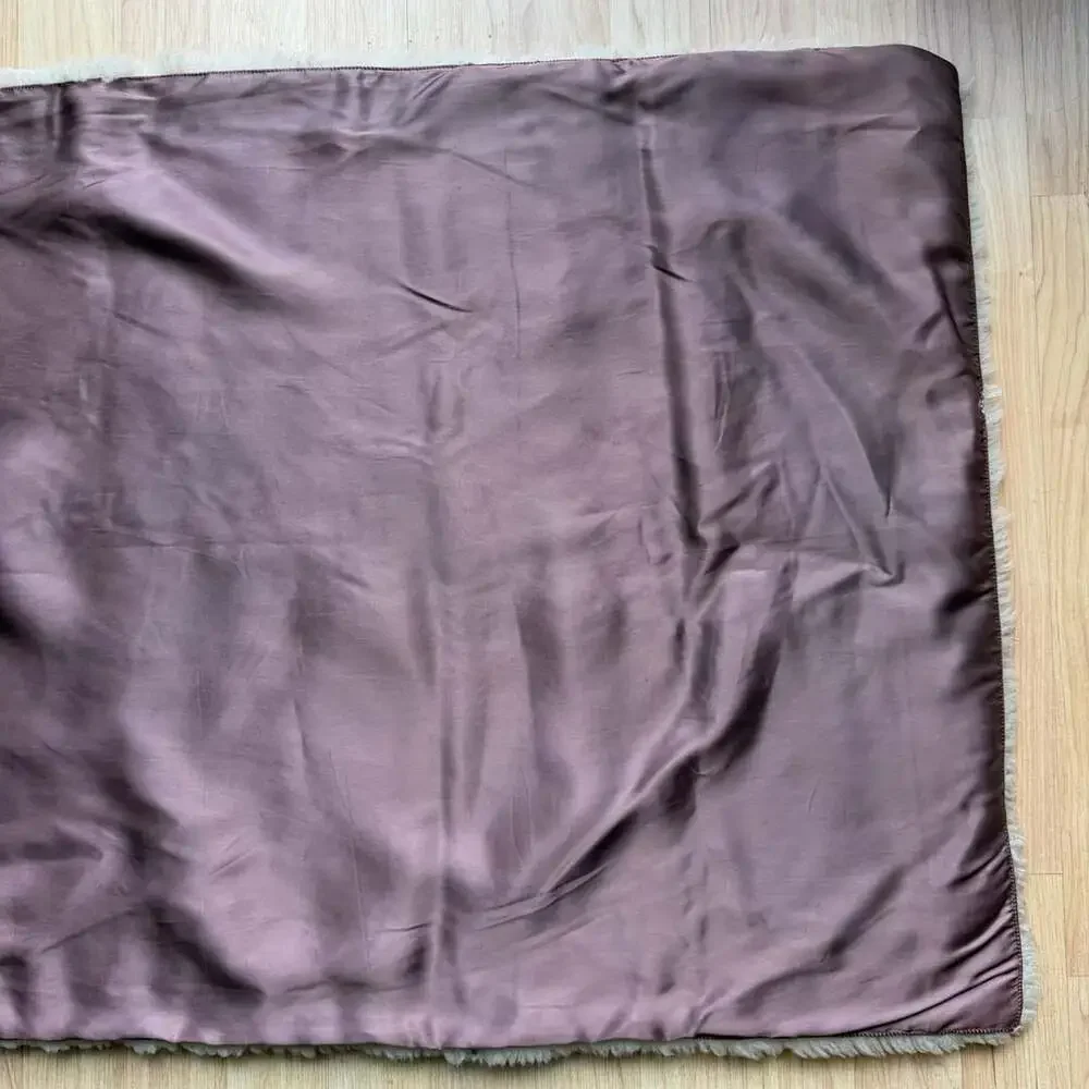 Vintage Handmade DaPeng Beijing Panda Fur Shearling Sherpa Rug Wall Tapestry 80s